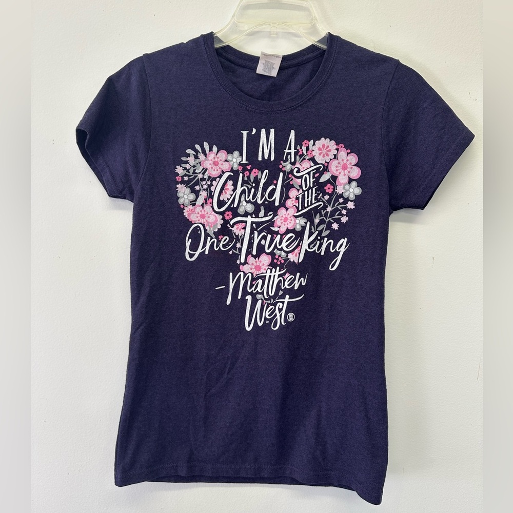 Matthew West Purple Women’s Tee with Floral Heart Design
